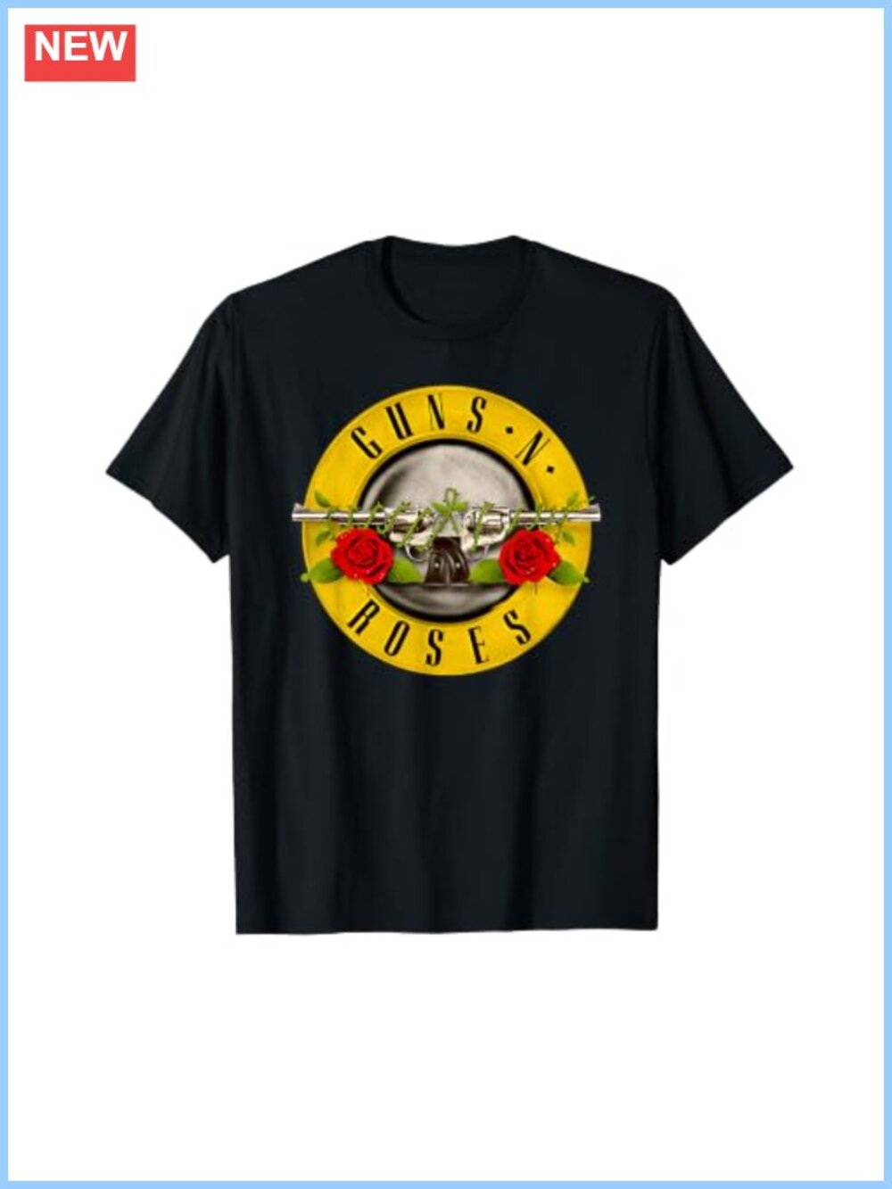 Guns N' Roses Official Bullet Logo Crew Neck T-Shirt
